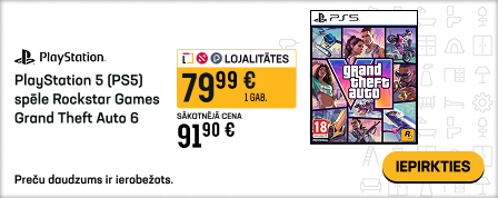 PlayStation 5 (PS5) spēle Rockstar Games Grand Theft Auto 6 (reģions tiek izvēlēts nejauši)