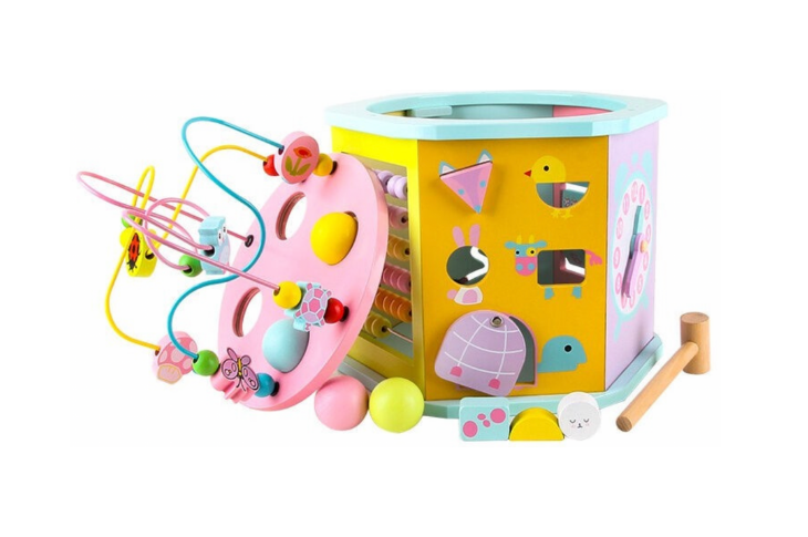 4IQ Large Wooden Educational Puzzle 8in1 XXL