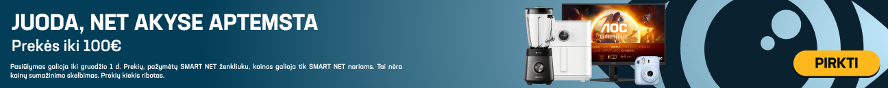 Juoda, net akyse aptemsta Prekės iki 100€