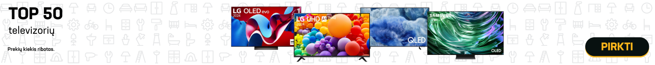 TOP 50 televizorių