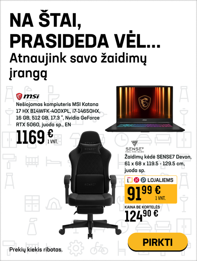 Na štai, prasideda vėl... Atnaujink savo žaidimų įrangą