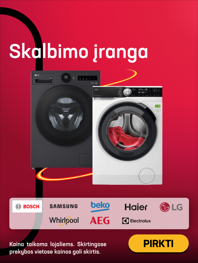 Skalbimo ir džiovinimo įranga