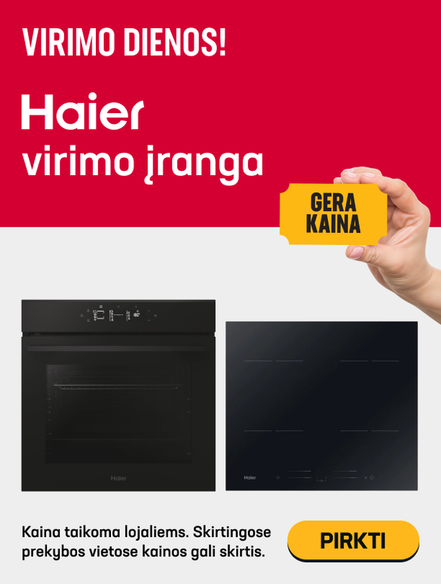 HAIER virimo įranga