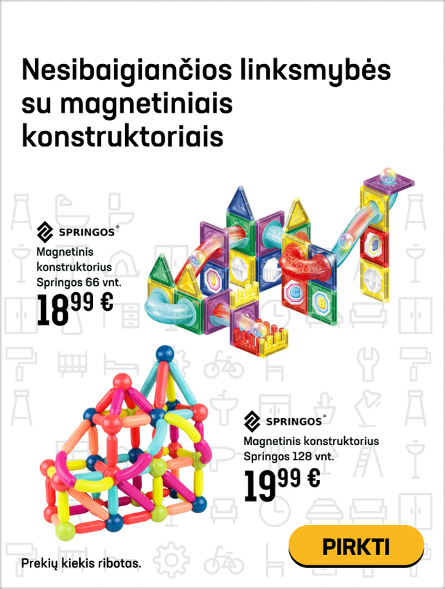 Nesibaigiančios linksmybės su magnetiniais konstruktoriais