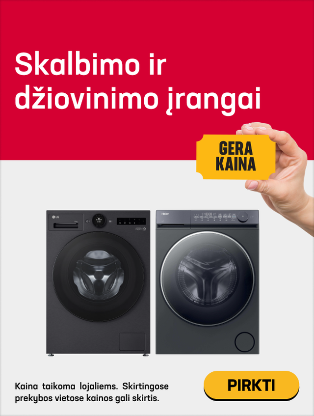 Skalbimo ir džiovinimo įranga