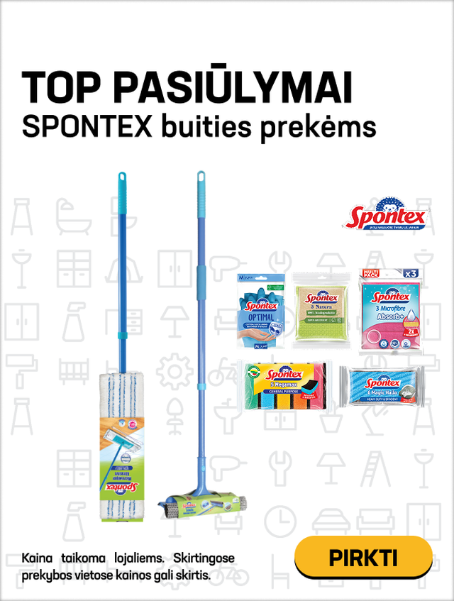 TOP pasiūlymai SPONTEX buities prekėms