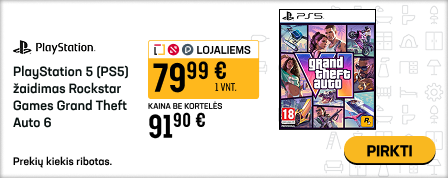 PlayStation 5 (PS5) žaidimas Rockstar Games Grand Theft Auto 6 (regionas pasirenkamas atsitiktinai)