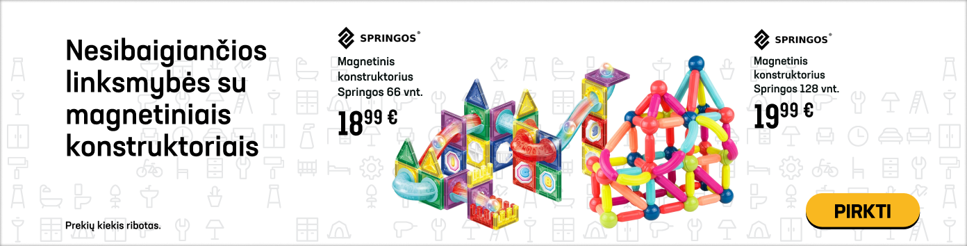 Nesibaigiančios linksmybės su magnetiniais konstruktoriais
